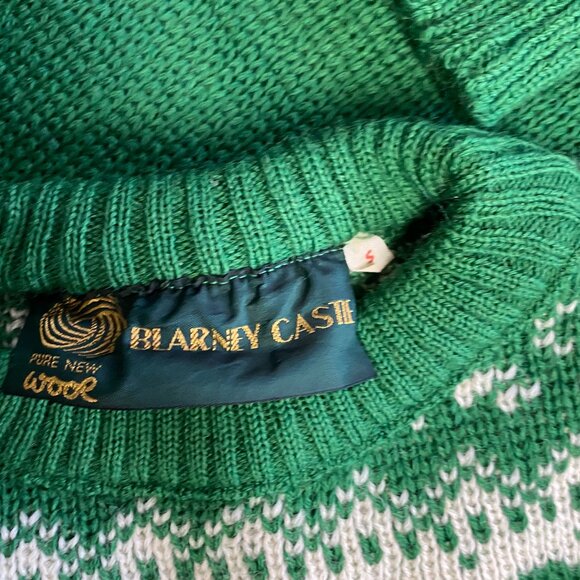 Vintage Blarney Castle Pure Wool  Sweater Made in Ireland Size Small - Picture 6 of 12
